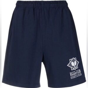 Sporty & Rich New York Racquet Club Track Shorts Navy Blue Medium